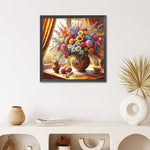 Vase Flowers-Full Round Diamond Painting-50x50cm