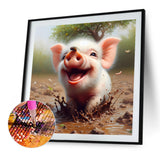 Pet Piggy-Full Round Diamond Painting-40x40cm