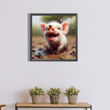 Pet Piggy-Full Round Diamond Painting-40x40cm