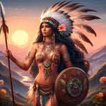 Indian-Full Round Diamond Painting-40x40cm