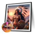 Indian-Full Round Diamond Painting-40x40cm