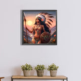 Indian-Full Round Diamond Painting-40x40cm