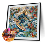 Color Surfer-Full Round Diamond Painting-50x50cm