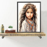 Indian Girl-Full Round Diamond Painting-40x50cm