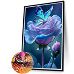Rose Butterfly-Full Round Diamond Painting-45x60cm-Large Size