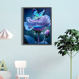 Rose Butterfly-Full Round Diamond Painting-45x60cm-Large Size