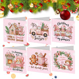 2/6/12Pcs/Set Christmas-Diamond Greeting Cards