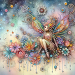Flower Fairy-Partial Special Diamond Painting-40x40cm