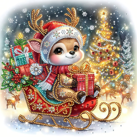 Christmas Cat-Partial Special Diamond Painting-30x30cm