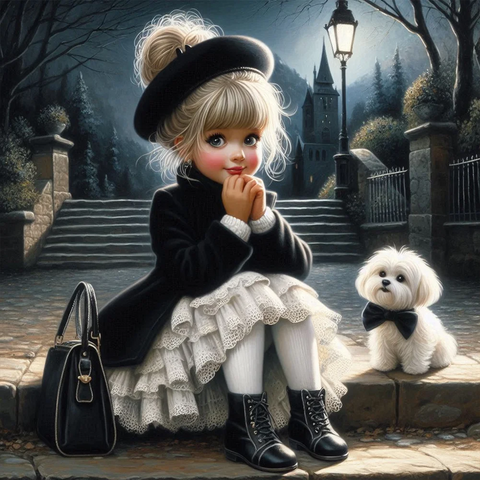 Life as a pet girl - Full Drill Diamond Painting 40*40cm