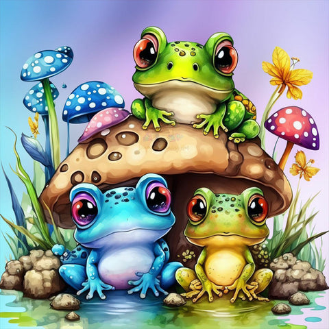 Frog-Full Round Diamond Painting-30x30cm