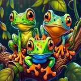 Frog-Full Round Diamond Painting-30x30cm