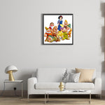 Snow White and the Dwarfs-Full Round Diamond Painting-30x30cm