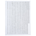 DMC 447 Colors Number Label Stickers for Diamond Painting Storage Box Bottle