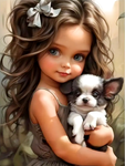 Cool Girl-Full Round Diamond Painting-30x40cm