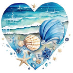Love Starfish-Full Round Diamond Painting-30x30cm