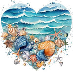 Love Starfish-Full Round Diamond Painting-30x30cm