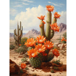 Desert Cactus-Full Round Diamond Painting-30x40cm