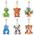 5pcs/set-Animal-Double Side Drill-Diamond Keychain