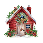 Christmas House-Partial Special Diamond Painting-30x30cm