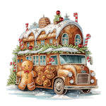 Christmas Cookie House-Partial Special Diamond Painting-30x30cm