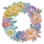 Flower Garland-Partial Special Diamond Painting-30x30cm