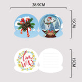 10Pcs/Set Christmas Crystal Ball-Diamond Greeting Cards