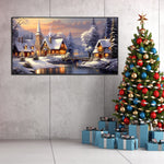 Snow Scene-Full Round Diamond Painting-75x40cm-Large Size