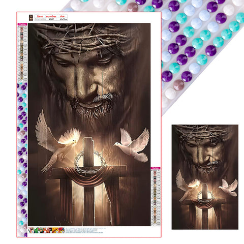 Lord Jesus-Full Round Diamond Painting-45x70cm-Large Size