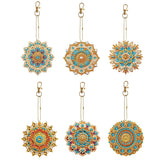 6Pcs/Set Flower/Animal-Double Side Drill-Diamond Keychain