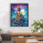 Lighthouse-Full Round Diamond Painting-30x40cm