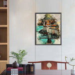 Watercolor Budapest-Full Round Diamond Painting-40x50cm