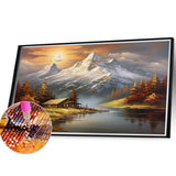 Snow Mountain Woods-Full Round Diamond Painting-40x30cm