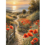 Path Among Flowers-Full Round Diamond Painting-30x40cm