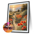 Path Among Flowers-Full Round Diamond Painting-30x40cm
