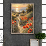 Path Among Flowers-Full Round Diamond Painting-30x40cm