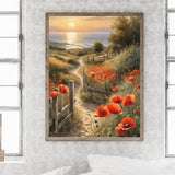 Path Among Flowers-Full Round Diamond Painting-30x40cm