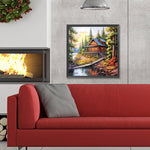 Woods House-Full Round Diamond Painting-30x30cm