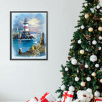 Seaside Lighthouse-Full Round Diamond Painting-30x40cm