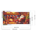Santa Claus-Full Round Diamond Painting-60x30cm-Large Size