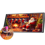 Santa Claus-Full Round Diamond Painting-60x30cm-Large Size