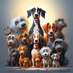 Dog-Full Square Diamond Painting-40x40cm
