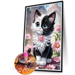 Cat-Full Round Diamond Painting-40x60cm-Large Size