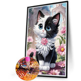 Cat-Full Round Diamond Painting-40x60cm-Large Size