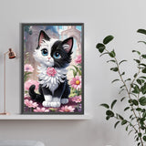 Cat-Full Round Diamond Painting-40x60cm-Large Size