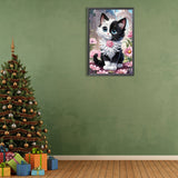 Cat-Full Round Diamond Painting-40x60cm-Large Size