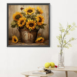 Sunflower-Full Round Diamond Painting-30x30cm