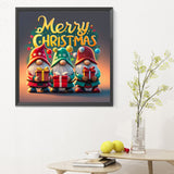 Christmas Gnome-Full Round Diamond Painting-30x30cm