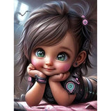 Cool Girl-Full Round Diamond Painting-30x40cm