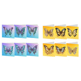 8Pcs/Set Butterfly-Diamond Greeting Cards